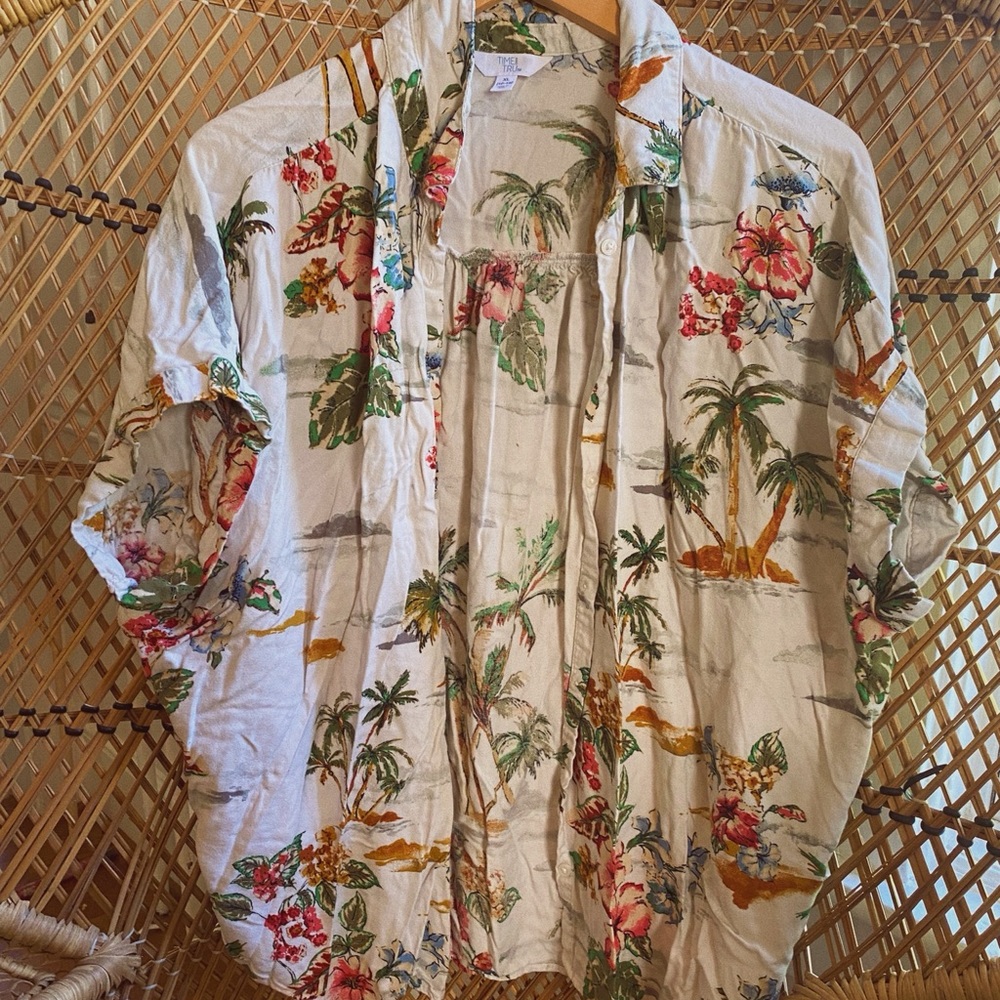 Xl tropical button down
